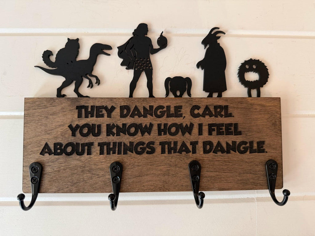 Dungeon Crawler Carl Key Holder for Wall | Wooden DCC Key Rack | Nerdy Home Decor | LitRPG Book Lover & Housewarming Gift
