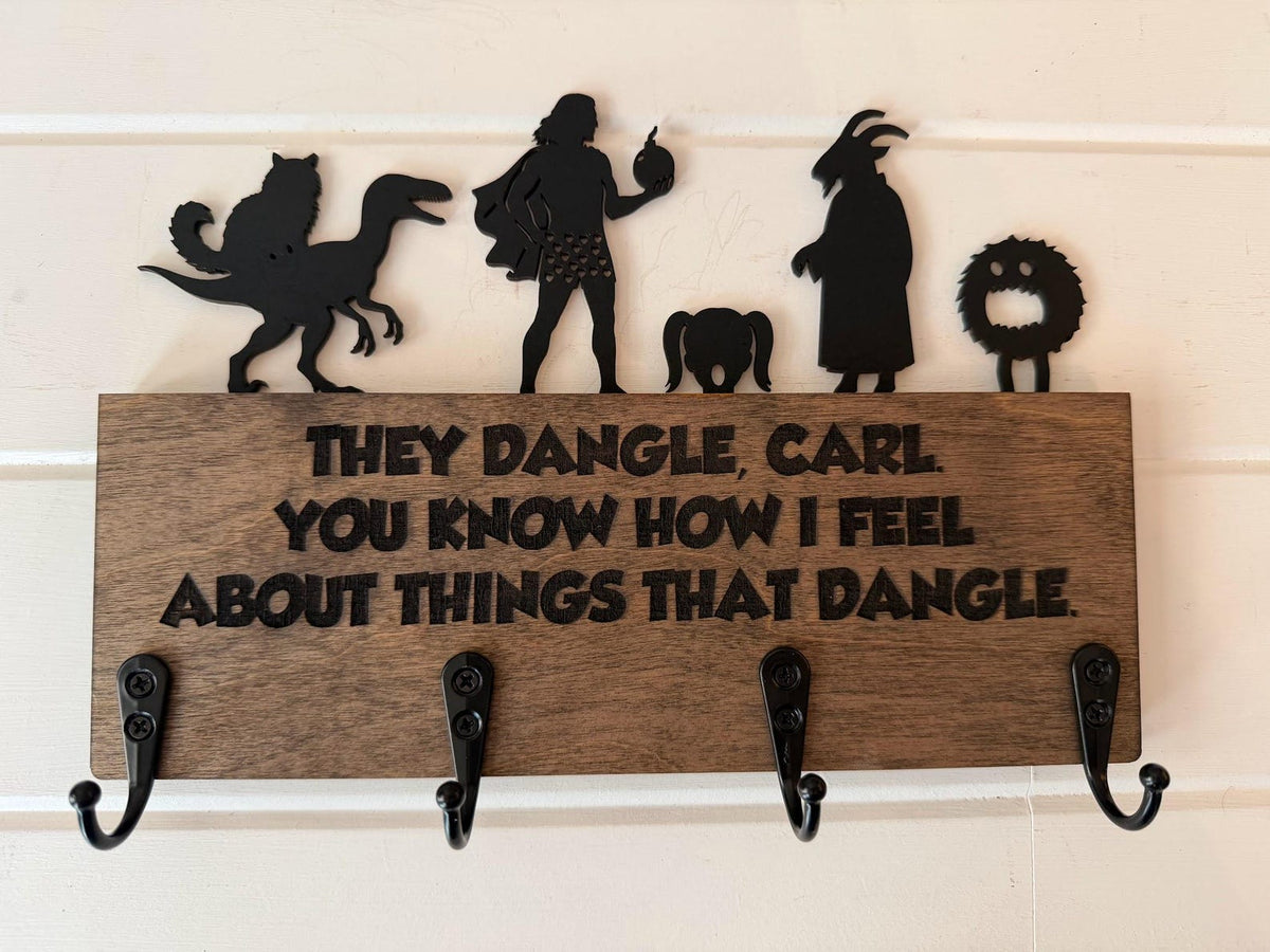 Dungeon Crawler Carl Key Holder for Wall | Wooden DCC Key Rack | Nerdy Home Decor | LitRPG Book Lover & Housewarming Gift