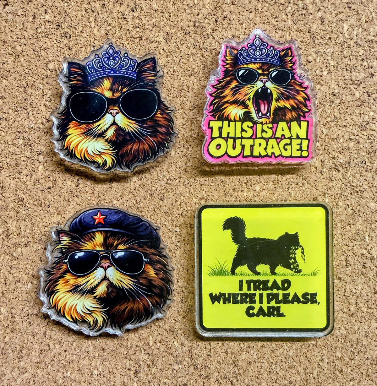 Dungeon Crawler Carl Acrylic Pins | Princess Donut, Mongo, Prepotente Designs (48 Designs)