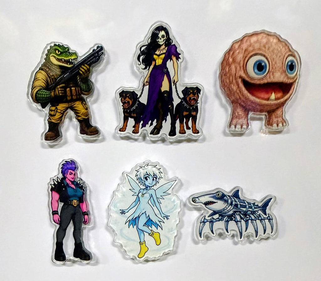 Dungeon Crawler Carl Magnets | Acrylic Fridge Magnets | 48 DCC Designs | Litrpg Merch | Bookish Nerdy Gift
