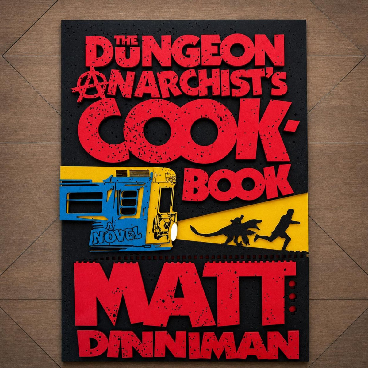 The Dungeon Anarchist's Cookbook Cover Wall Art | Book 3 Decor | Layered Wood Sign | 3D Laser Cut Birch | Nerdy Gift | LitRPG