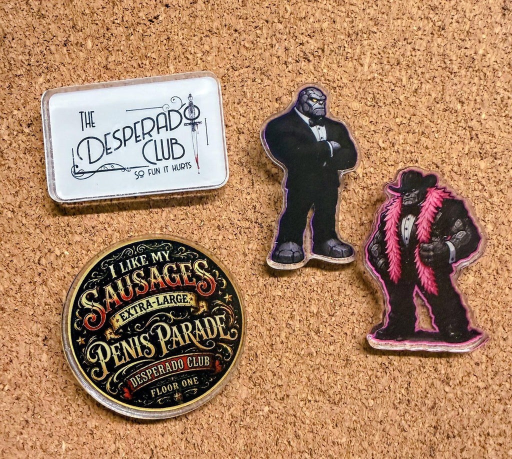 Dungeon Crawler Carl Acrylic Pins | Princess Donut, Mongo, Prepotente Designs (48 Designs)