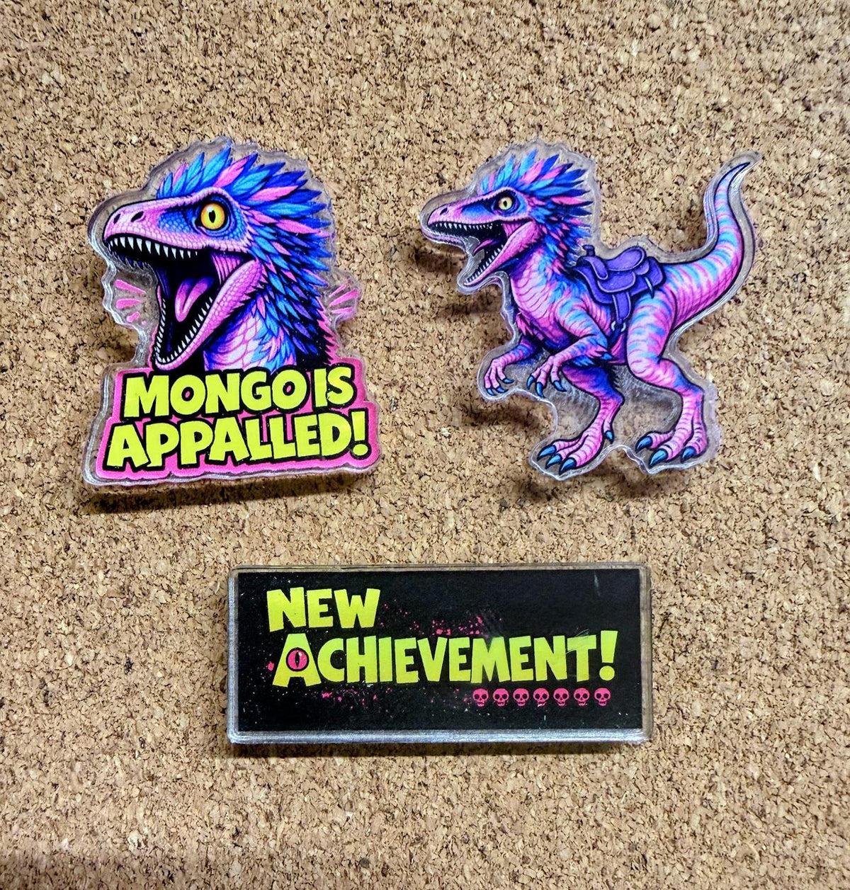 Dungeon Crawler Carl Acrylic Pins | Princess Donut, Mongo, Prepotente Designs (48 Designs)