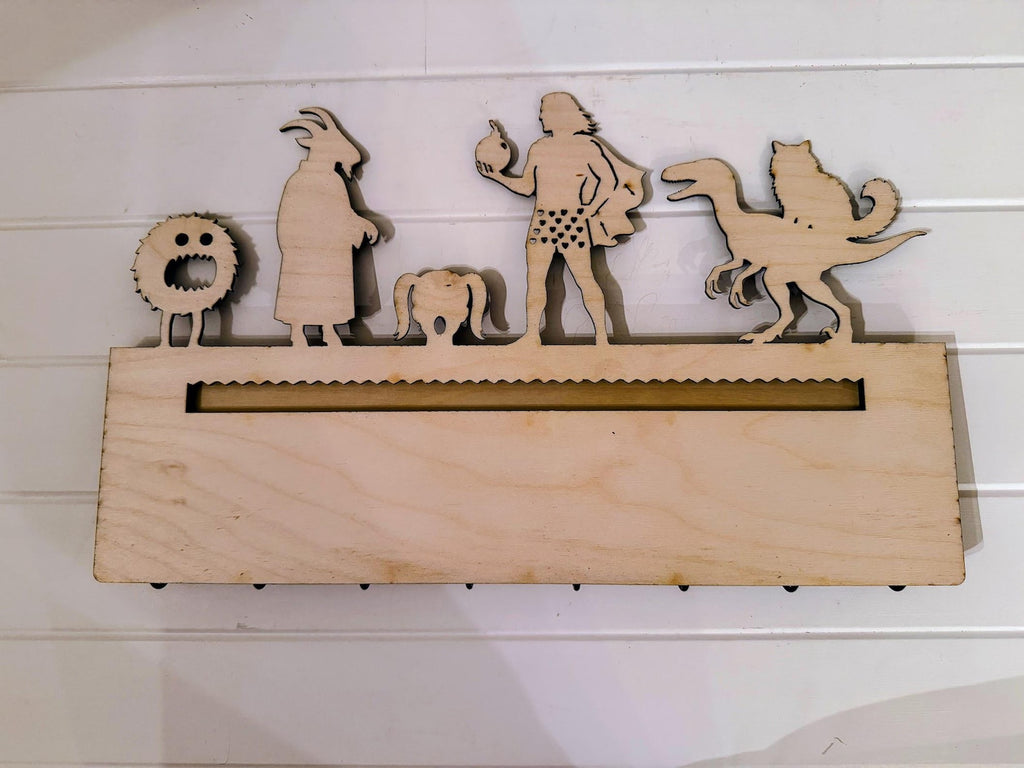Dungeon Crawler Carl Inspired Tsunameez Keychain Display Holder | 8 Hook Collector Rack | Princess Donut | Mongo | Samantha | Nerd Room Decor