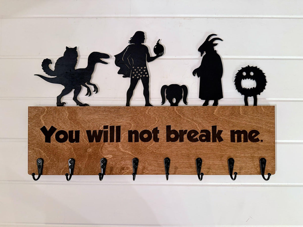 Dungeon Crawler Carl Inspired Tsunameez Keychain Display Holder | 8 Hook Collector Rack | Princess Donut | Mongo | Samantha | Nerd Room Decor