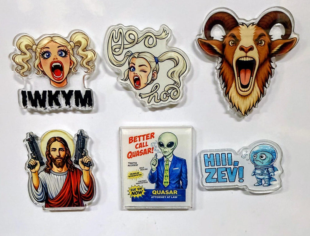 Dungeon Crawler Carl Magnets | Acrylic Fridge Magnets | 48 DCC Designs | Litrpg Merch | Bookish Nerdy Gift