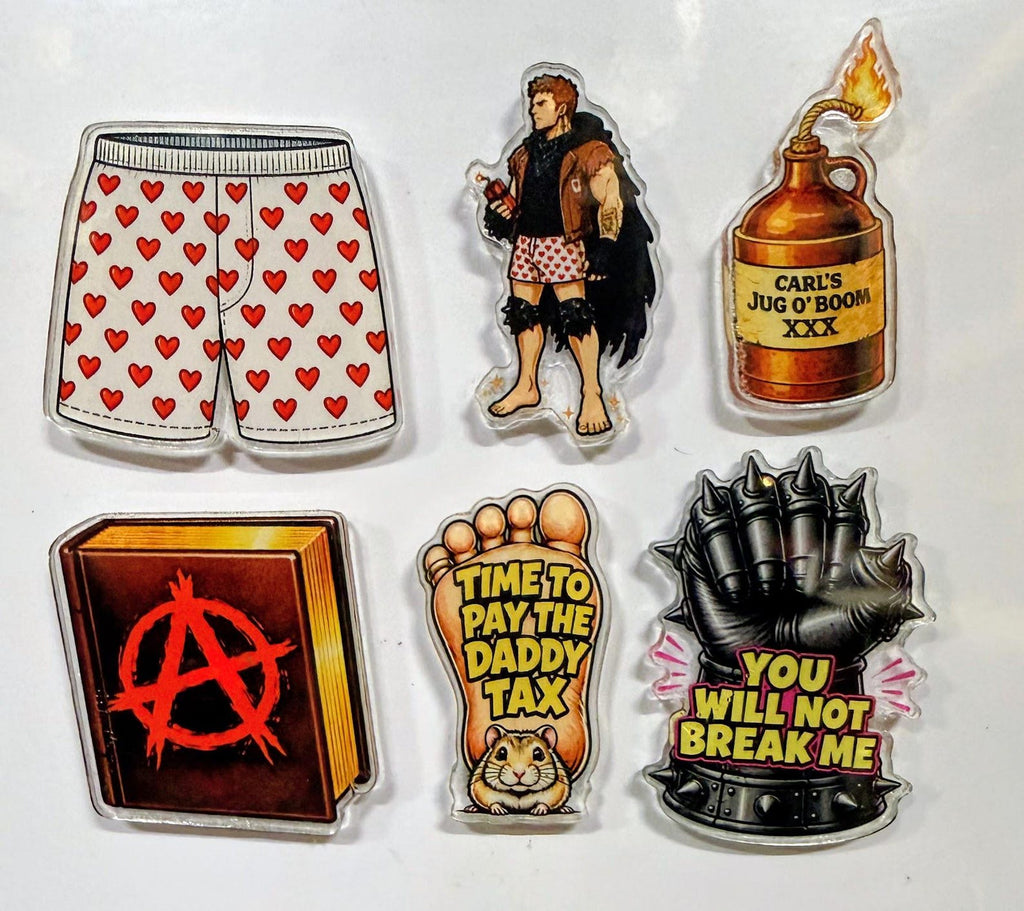 Dungeon Crawler Carl Magnets | Acrylic Fridge Magnets | 48 DCC Designs | Litrpg Merch | Bookish Nerdy Gift