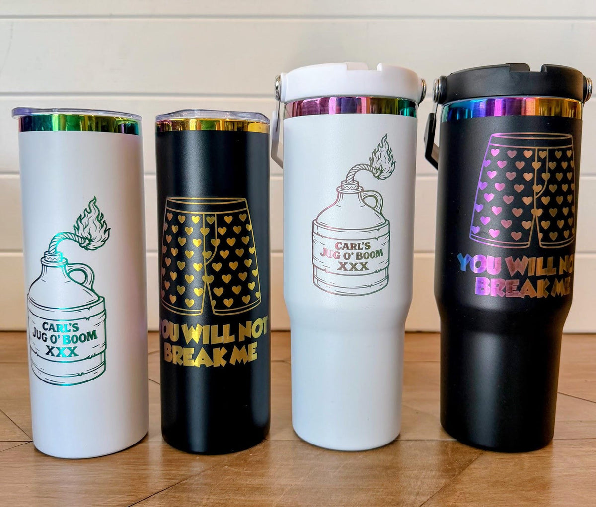 Carl's Jug O' Boom Tumbler | Dungeon Crawler Carl | 20oz or 30oz Rainbow Engraved Cup | Black or White