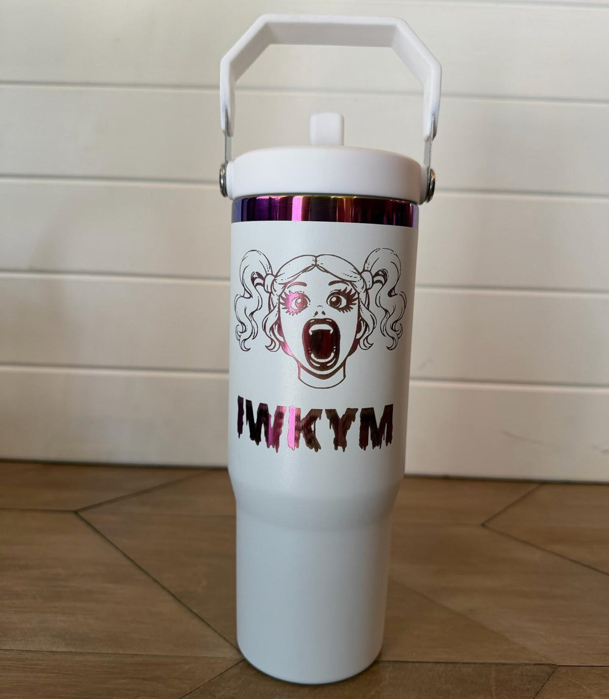 Samantha "IWKYM / Yoo Hoo" Tumbler | Dungeon Crawler Carl | 20oz or 30oz Rainbow Engraved Cup | Black or White