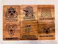 Dungeon Crawler Carl Wooden Coaster Set | 6 Laser Engraved Acacia Coasters | Princess Donut, Mongo & Prepotente | LitRPG Gift