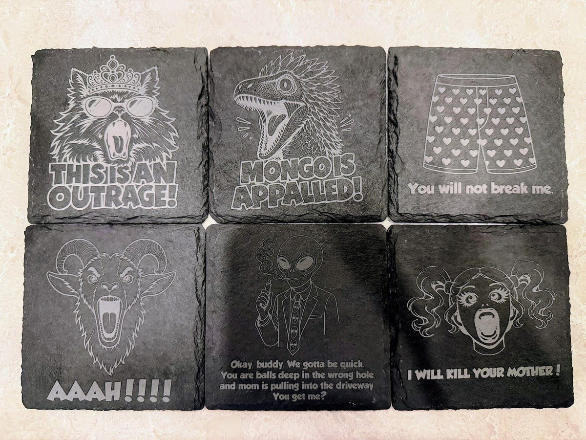 Dungeon Crawler Carl - Engraved Slate Coaster Set of 6