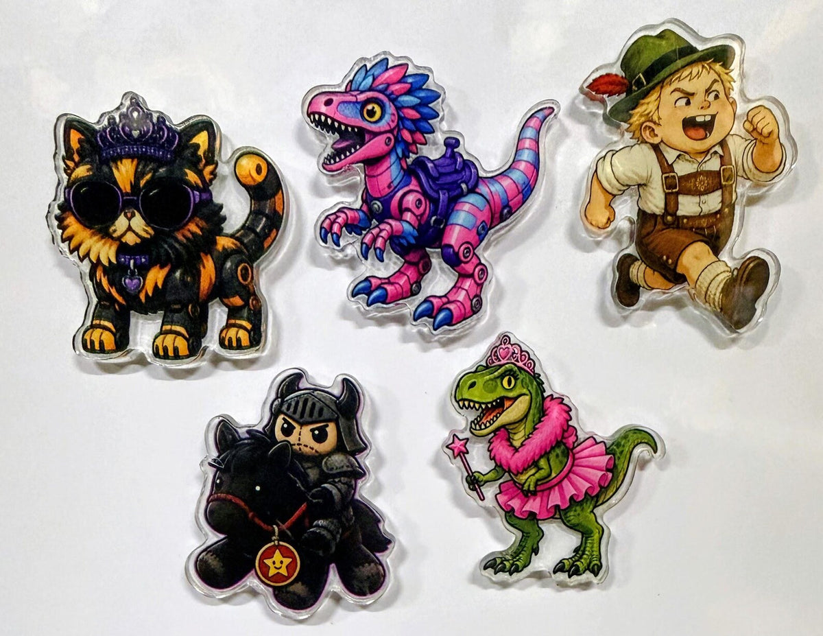 Dungeon Crawler Carl Magnets | Acrylic Fridge Magnets | 48 DCC Designs | Litrpg Merch | Bookish Nerdy Gift