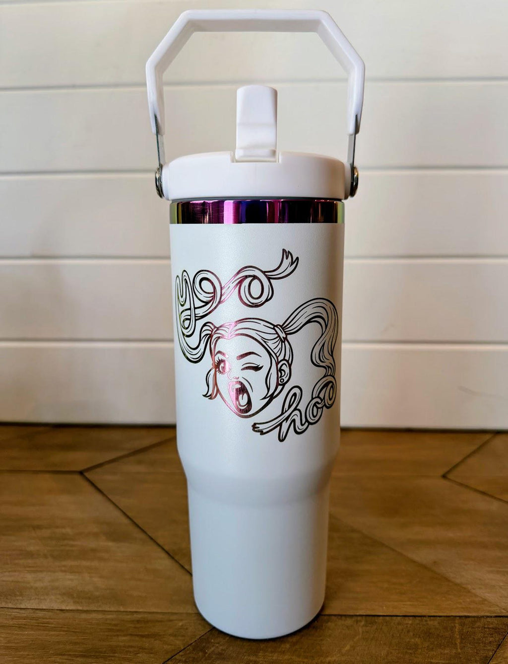 Samantha "IWKYM / Yoo Hoo" Tumbler | Dungeon Crawler Carl | 20oz or 30oz Rainbow Engraved Cup | Black or White