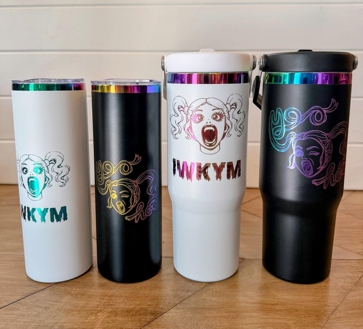 Samantha "IWKYM / Yoo Hoo" Tumbler | Dungeon Crawler Carl | 20oz or 30oz Rainbow Engraved Cup | Black or White