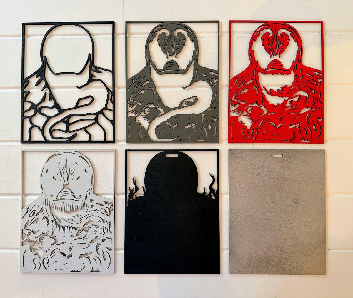 Venom Layered Wood Wall Art | 3D Laser Cut Marvel Decor | Symbiote Supervillain Sign | Handmade Comic Wall Hanging