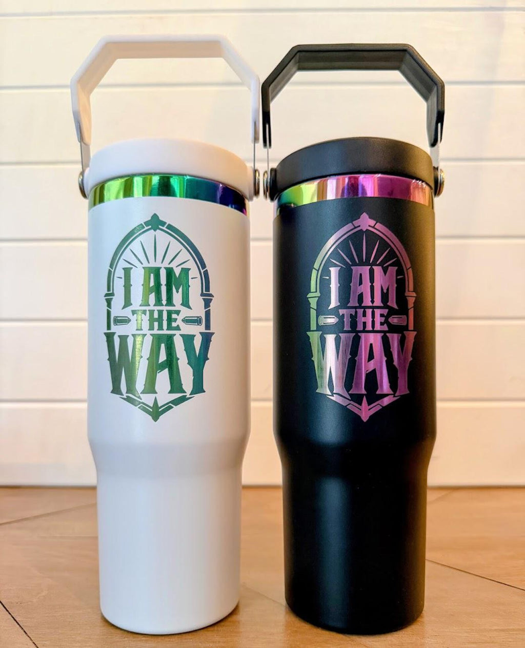 HeyZoos, Uzi Jesus Tumbler | Dungeon Crawler Carl | 20oz or 30oz Rainbow Engraved Cup | Black or White