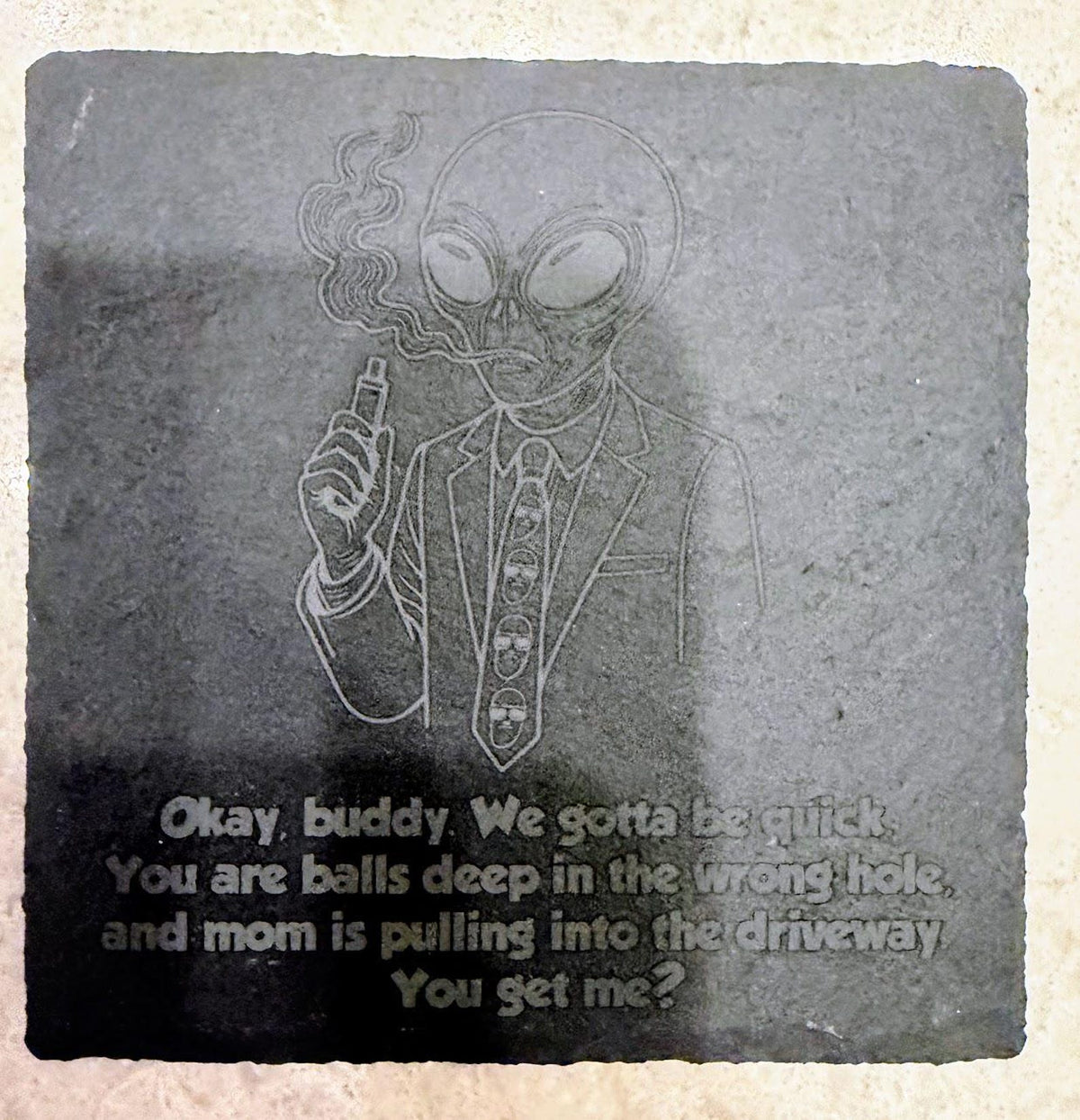Dungeon Crawler Carl - Engraved Slate Coaster Set of 6