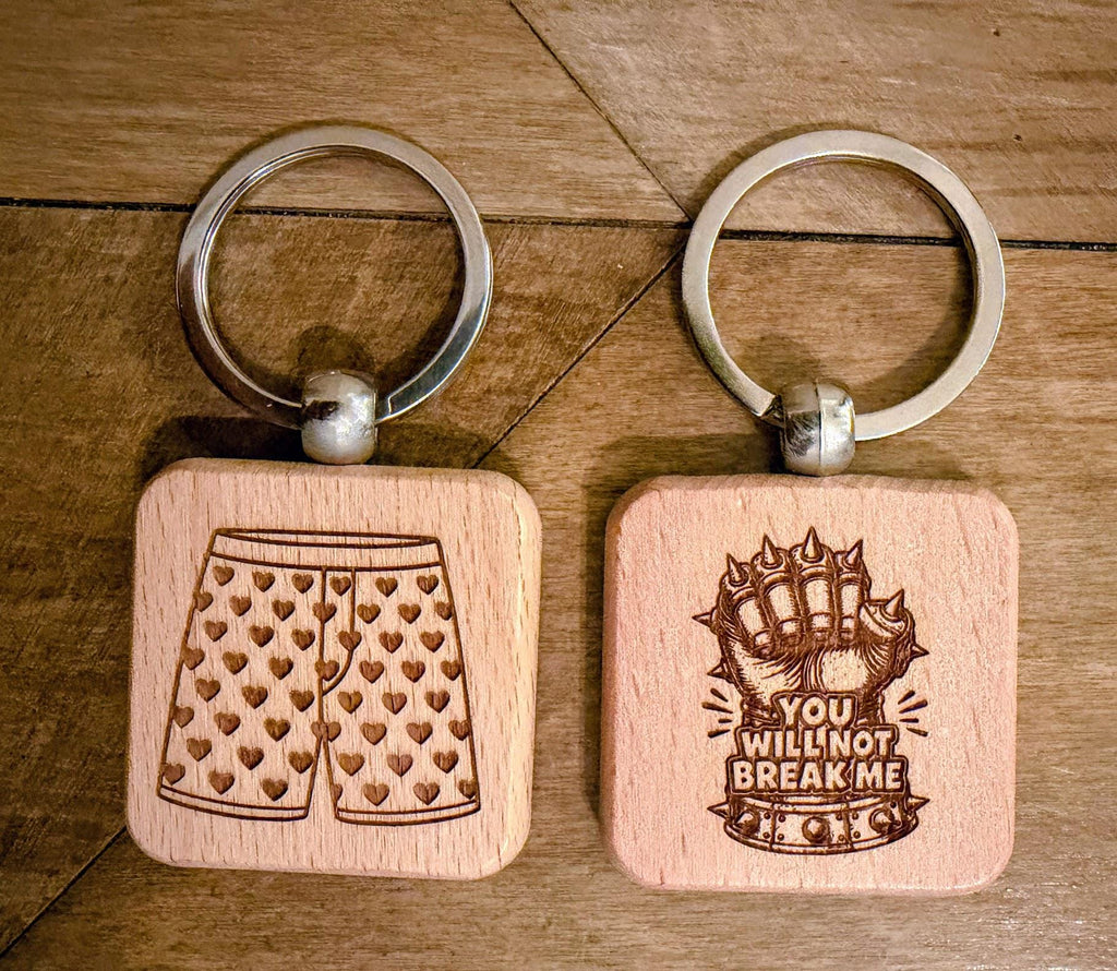 Dungeon Crawler Carl Wooden Keychains | Double-Sided Laser Engraved DCC Keychain | Princess Donut, Mongo, Samantha | LitRPG Gift