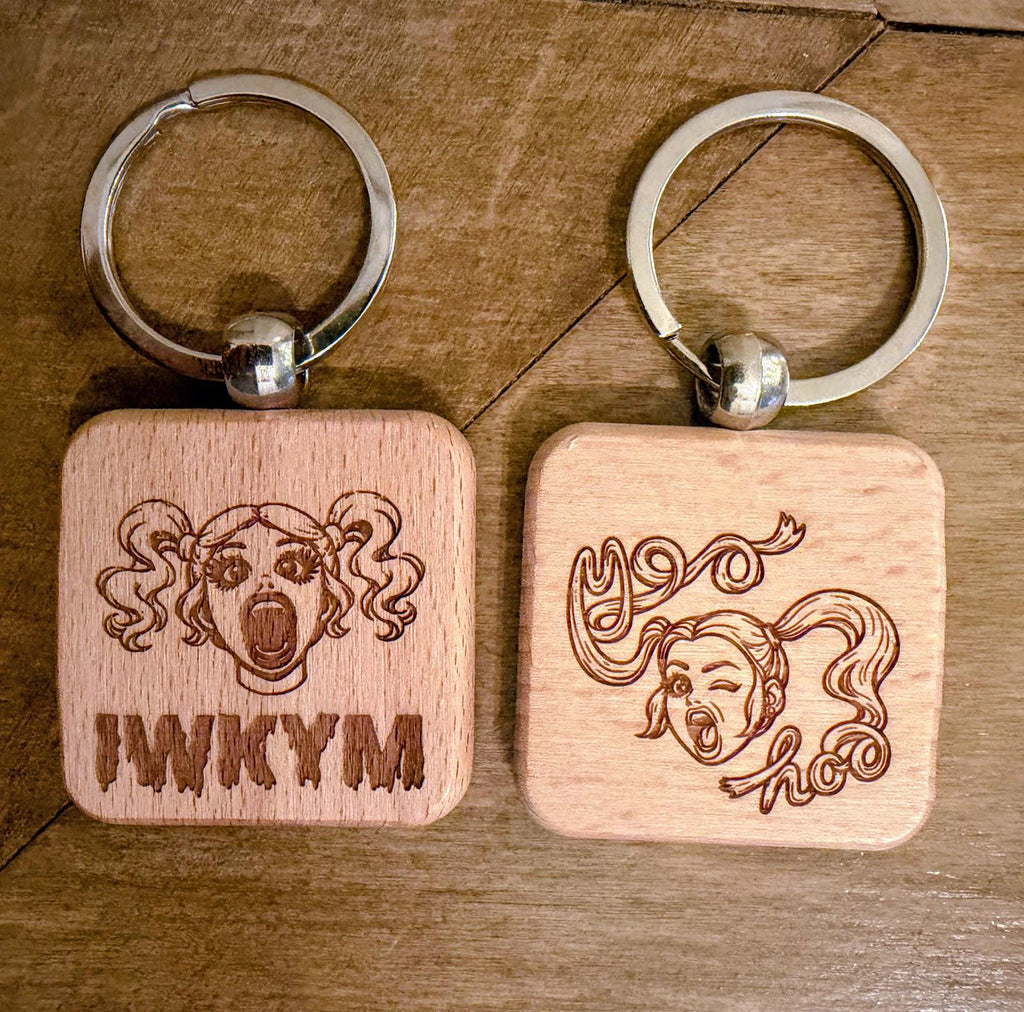 Dungeon Crawler Carl Wooden Keychains | Double-Sided Laser Engraved DCC Keychain | Princess Donut, Mongo, Samantha | LitRPG Gift