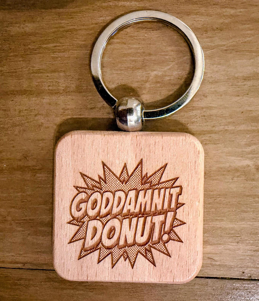 Dungeon Crawler Carl Wooden Keychains | Double-Sided Laser Engraved DCC Keychain | Princess Donut, Mongo, Samantha | LitRPG Gift