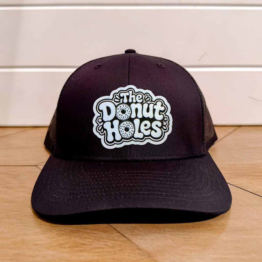 The Donut Holes Hat | Dungeon Crawler Carl Trucker Hat | Laser Engraved Leather Patch | Princess Donut LitRPG Gift
