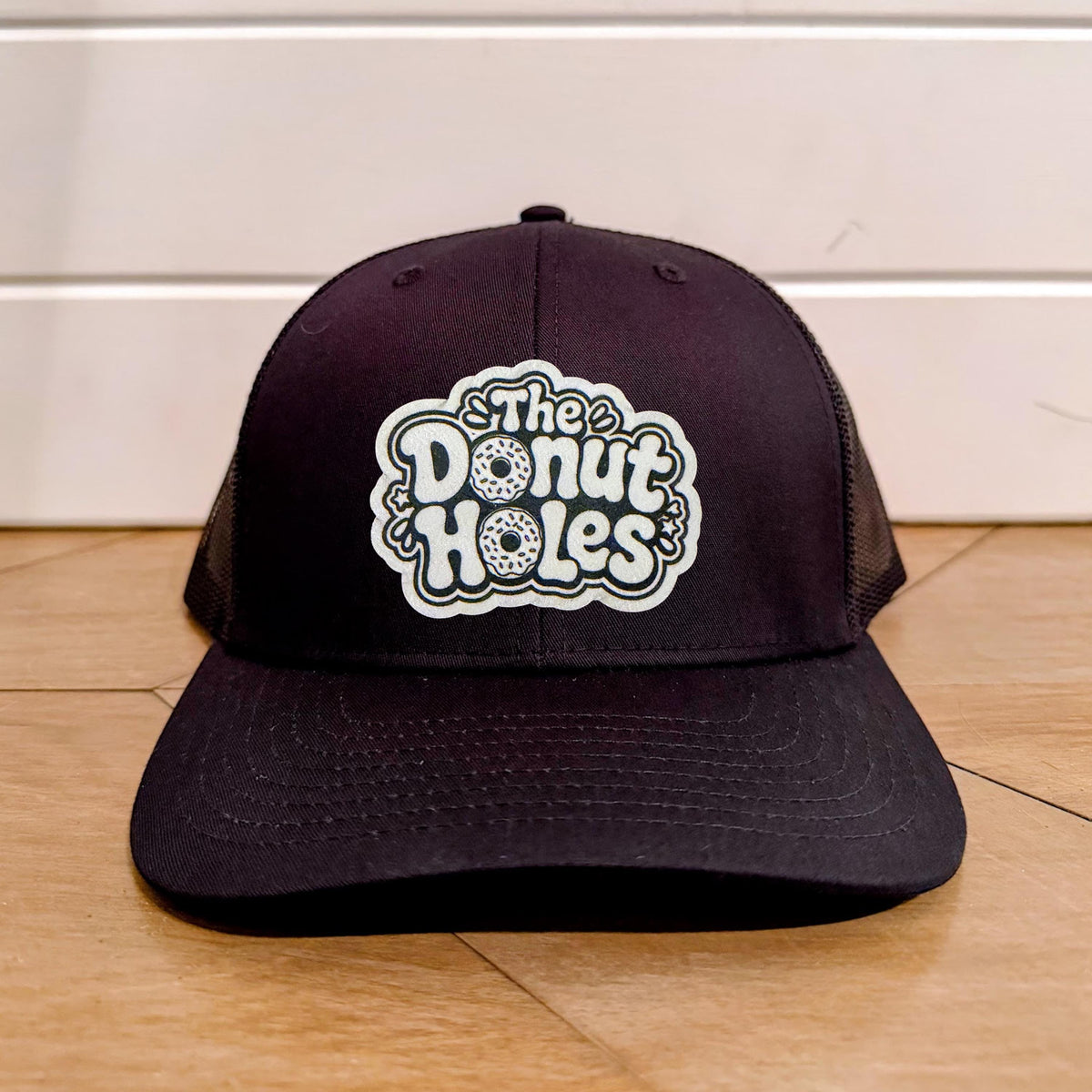 The Donut Holes Hat | Dungeon Crawler Carl Trucker Hat | Laser Engraved Leather Patch | Princess Donut LitRPG Gift
