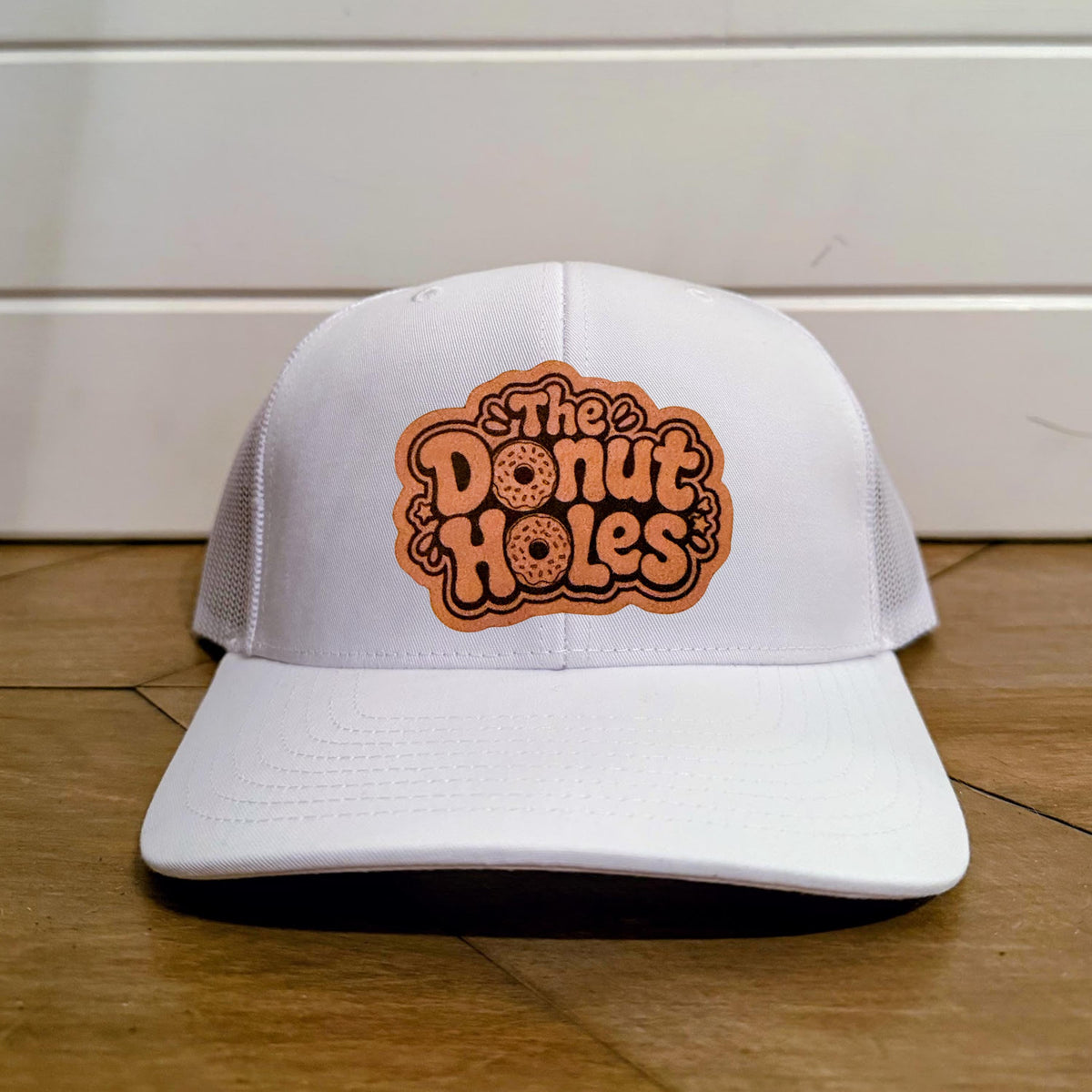 The Donut Holes Hat | Dungeon Crawler Carl Trucker Hat | Laser Engraved Leather Patch | Princess Donut LitRPG Gift