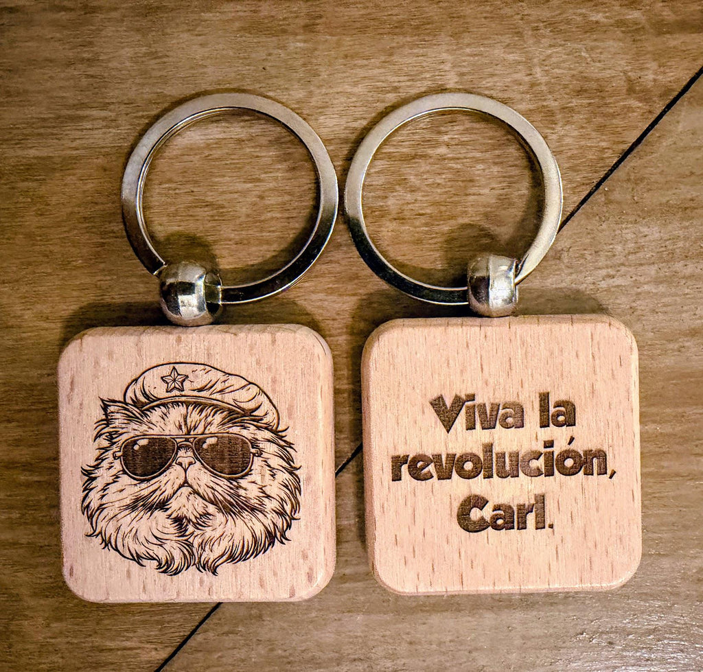 Dungeon Crawler Carl Wooden Keychains | Double-Sided Laser Engraved DCC Keychain | Princess Donut, Mongo, Samantha | LitRPG Gift
