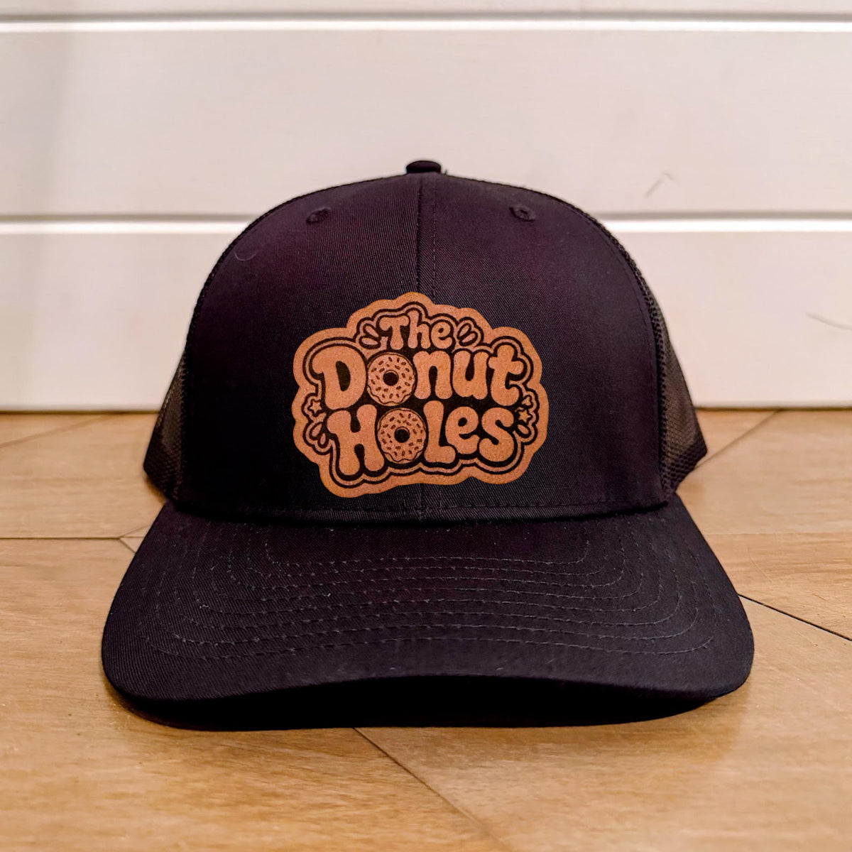 The Donut Holes Hat | Dungeon Crawler Carl Trucker Hat | Laser Engraved Leather Patch | Princess Donut LitRPG Gift