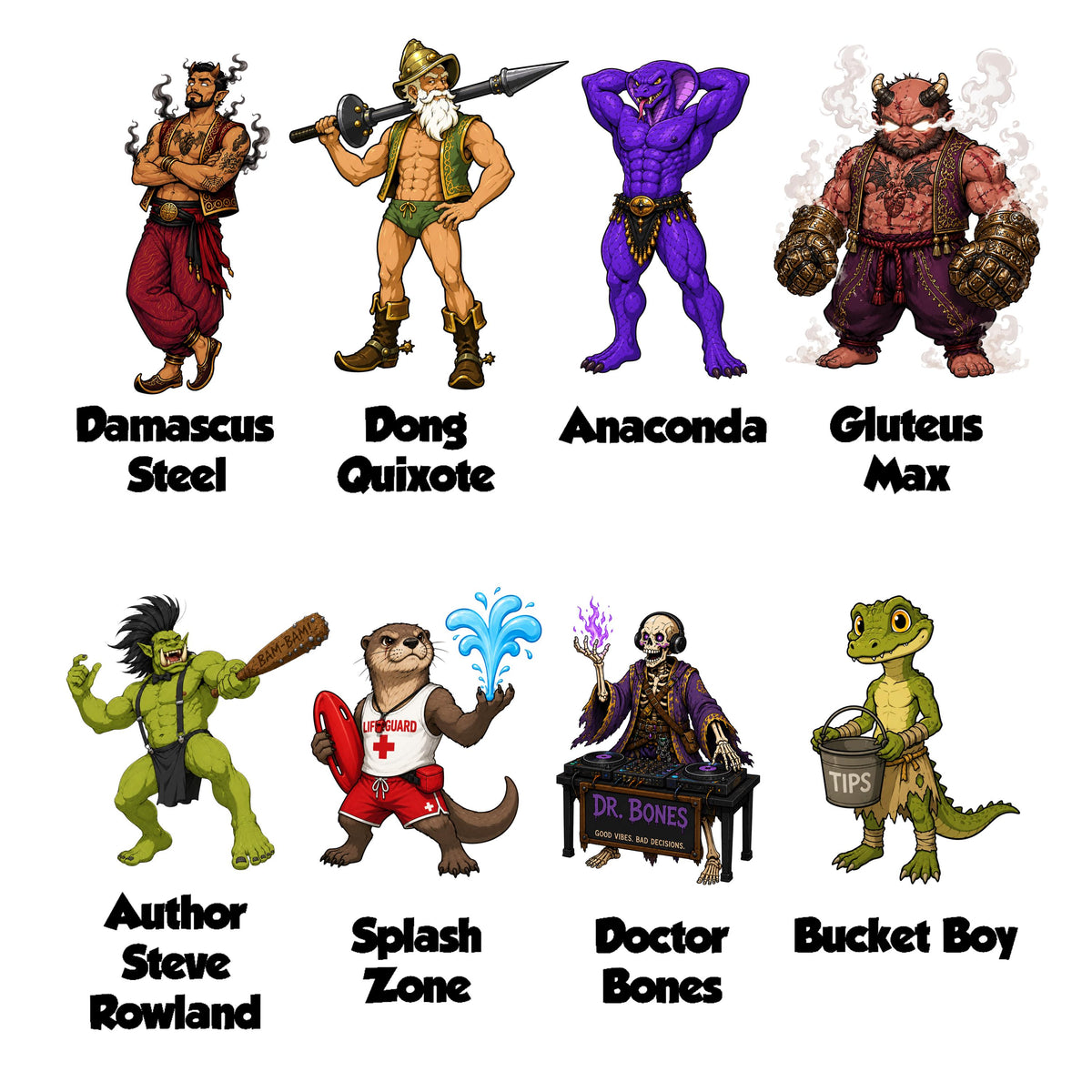 Penis Parade Magnets | Dungeon Crawler Carl Desperado Club Collection | DCC Acrylic Character Magnets | LitRPG Collectibles