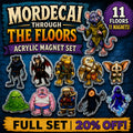 Mordecai Through the Floors Magnets | Dungeon Crawler Carl Mordecai Collection | 11 Acrylic Character Designs | DCC LitRPG Gift