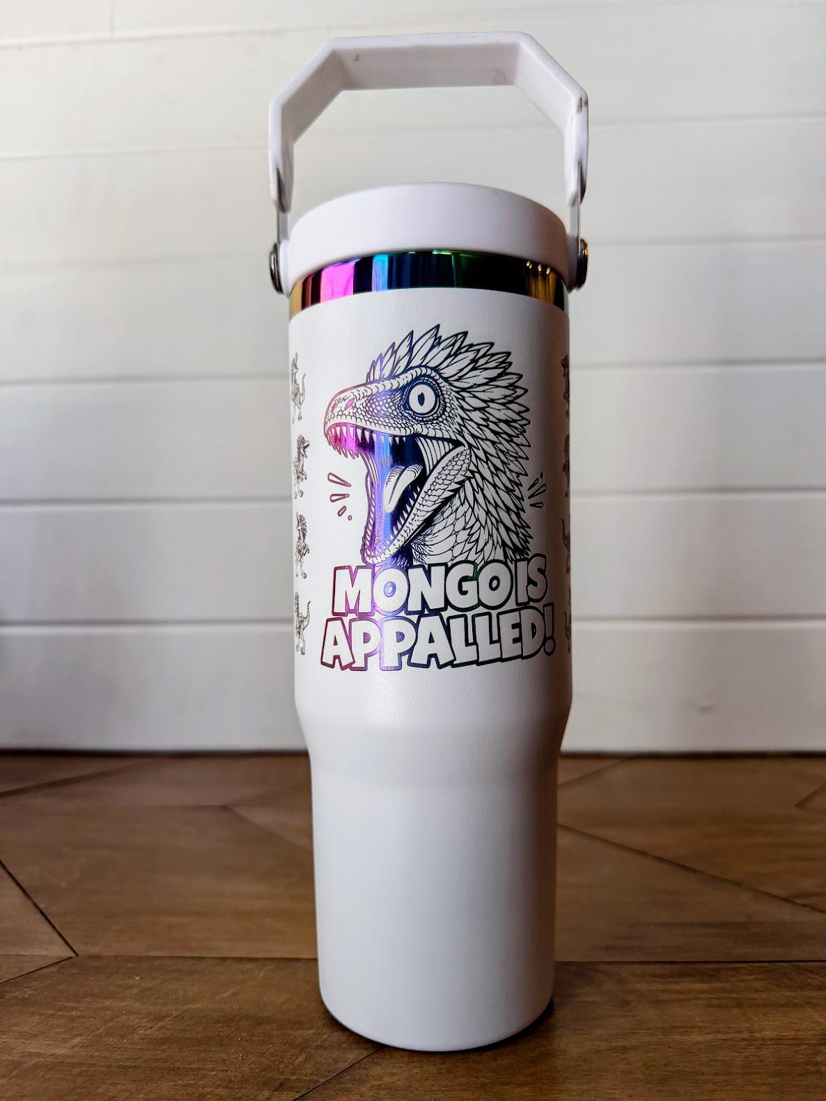 Mongo Is Appalled Loot Box | Dungeon Crawler Carl Mongo Gift Set | DCC T-Shirt, 30oz Tumbler, Pin & Keychain | LitRPG Gift