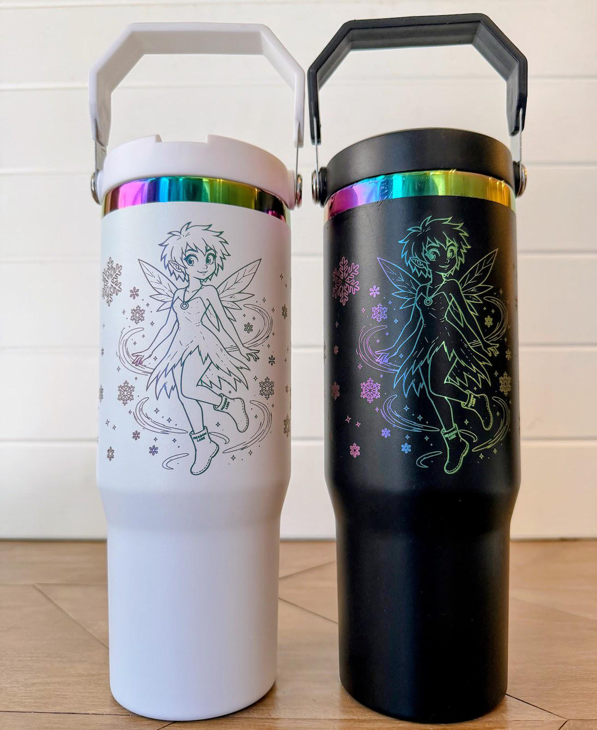 Elle McGibbons Tumbler | Dungeon Crawler Carl Character Merch | 20oz or 30oz Rainbow Engraved Cup | Black or White