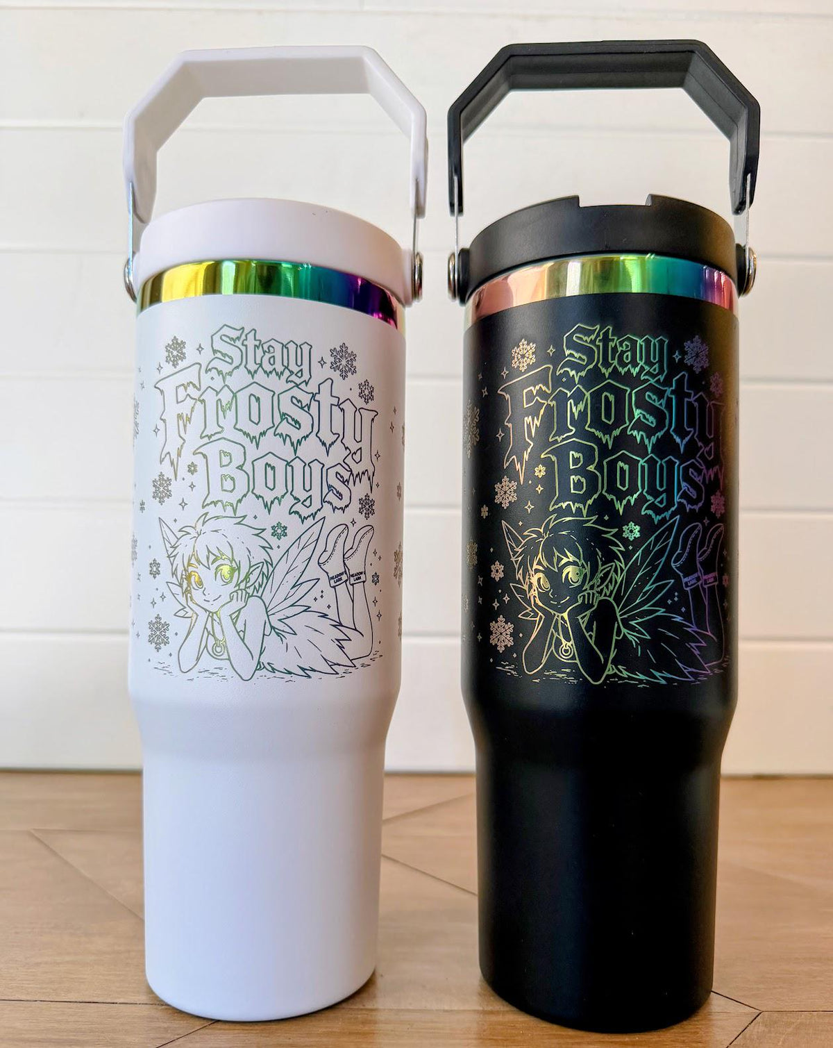 Elle McGibbons Tumbler | Dungeon Crawler Carl Character Merch | 20oz or 30oz Rainbow Engraved Cup | Black or White