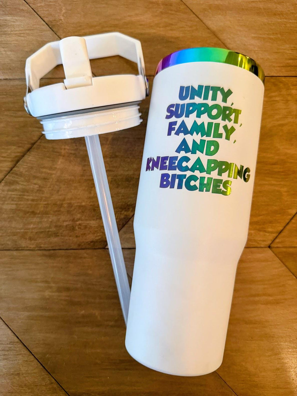 Dungeon Crawler Carl Sluggalo Tumbler | 20oz or 30oz Rainbow Engraved Cup | Black or White Stainless Steel