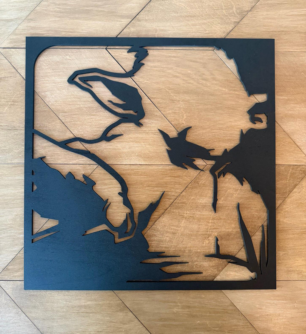 Yoda Layered Wood Wall Art | 3D Laser Cut Star Wars Decor | Hand-Painted 6-Layer Birch Jedi Master Art | Sci-Fi Gift