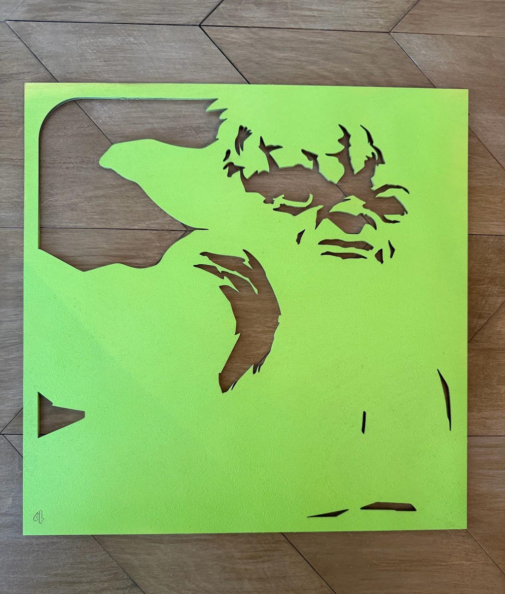Yoda Layered Wood Wall Art | 3D Laser Cut Star Wars Decor | Hand-Painted 6-Layer Birch Jedi Master Art | Sci-Fi Gift