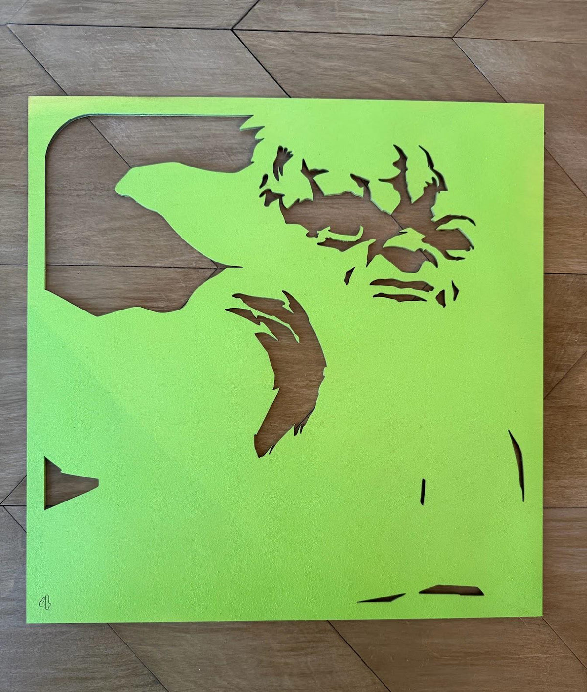 Yoda Layered Wood Wall Art | 3D Laser Cut Star Wars Decor | Hand-Painted 6-Layer Birch Jedi Master Art | Sci-Fi Gift