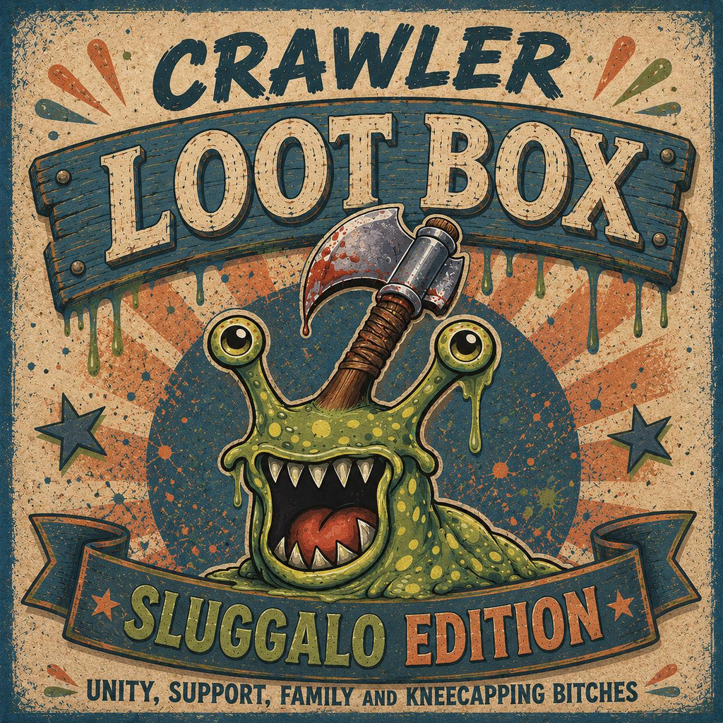 Sluggalo Loot Box | Dungeon Crawler Carl Gift Set | DCC T-Shirt, 30oz Tumbler, Acrylic Pin & Keychain | LitRPG Merch