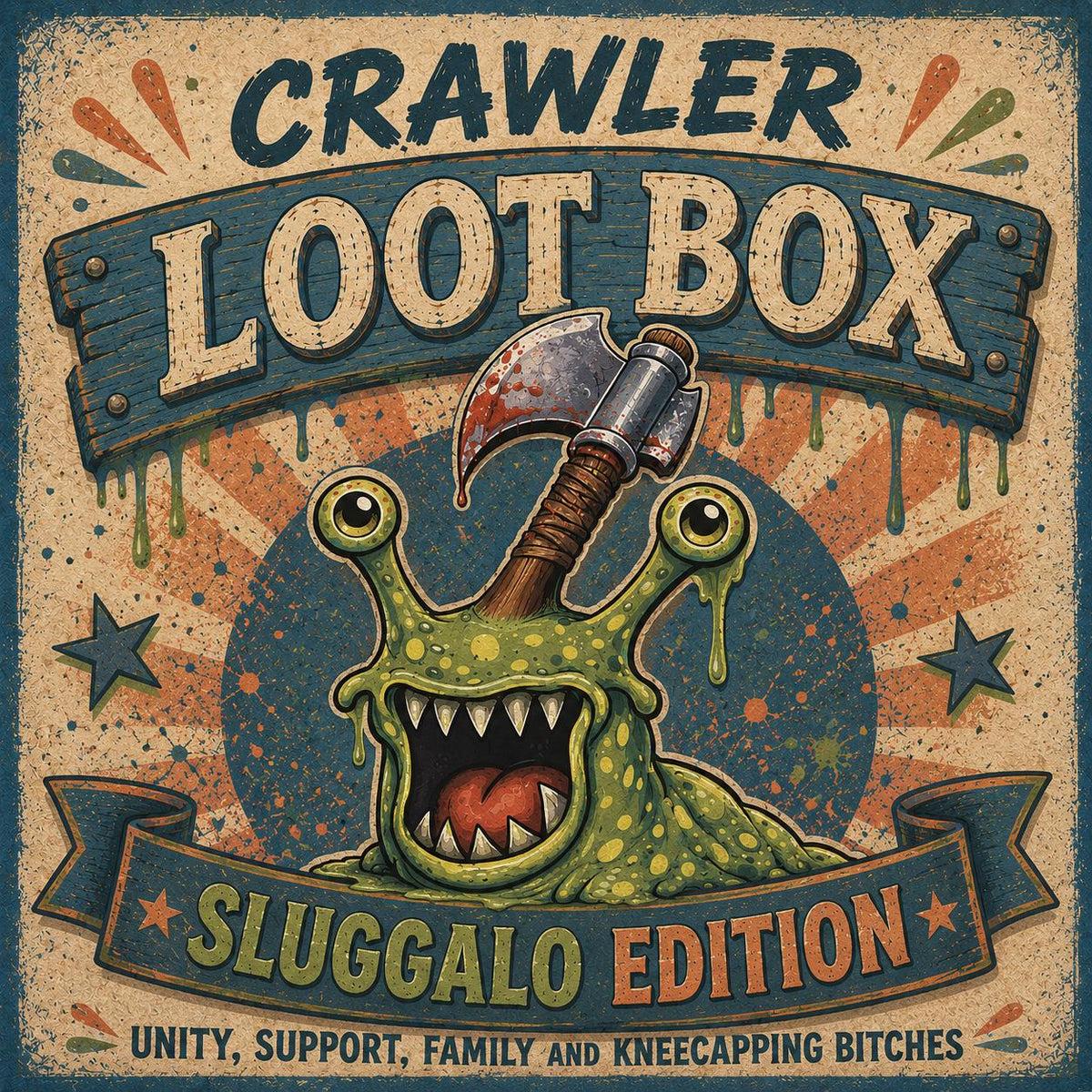Sluggalo Loot Box | Dungeon Crawler Carl Gift Set | DCC T-Shirt, 30oz Tumbler, Acrylic Pin & Keychain | LitRPG Merch