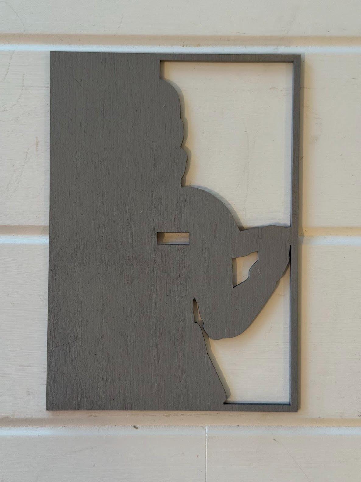 Stormtrooper Layered Wood Wall Art | 3D Laser Cut Star Wars Decor | Hand-Painted 7-Layer Birch | Imperial Sci-Fi Art