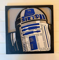 R2-D2 Layered Wood Wall Art | 3D Laser Cut Star Wars Decor | Hand-Painted 6-Layer Birch Droid Art | Sci-Fi Gift