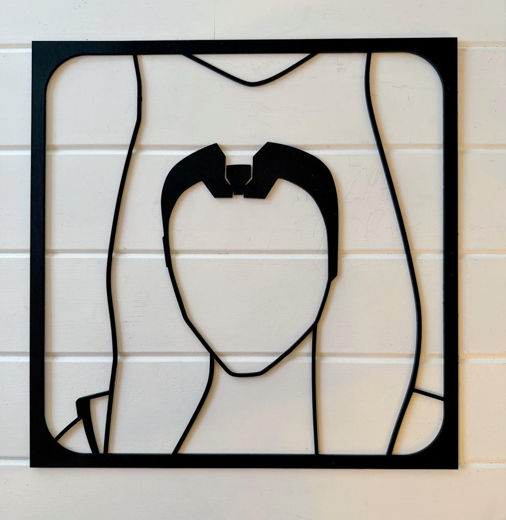 Ahsoka Tano Layered Wood Wall Art | Hand-Painted 3D Star Wars Decor | Laser Cut Birch Art | Clone Wars Sci-Fi Room Decor