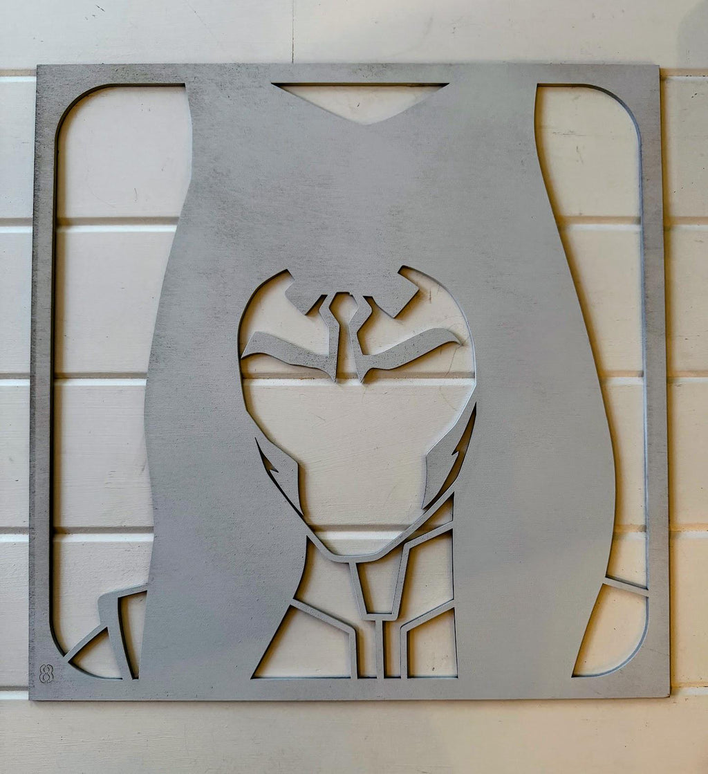 Ahsoka Tano Layered Wood Wall Art | Hand-Painted 3D Star Wars Decor | Laser Cut Birch Art | Clone Wars Sci-Fi Room Decor