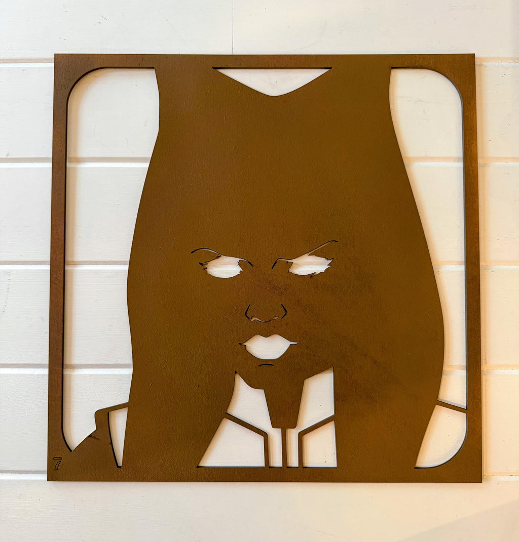 Ahsoka Tano Layered Wood Wall Art | Hand-Painted 3D Star Wars Decor | Laser Cut Birch Art | Clone Wars Sci-Fi Room Decor