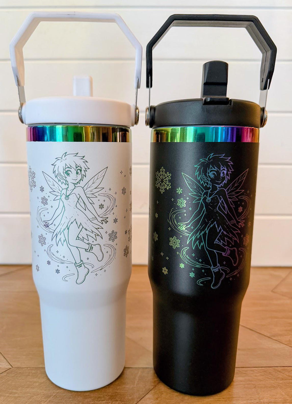 Elle McGibbons Tumbler | Dungeon Crawler Carl Character Merch | 20oz or 30oz Rainbow Engraved Cup | Black or White