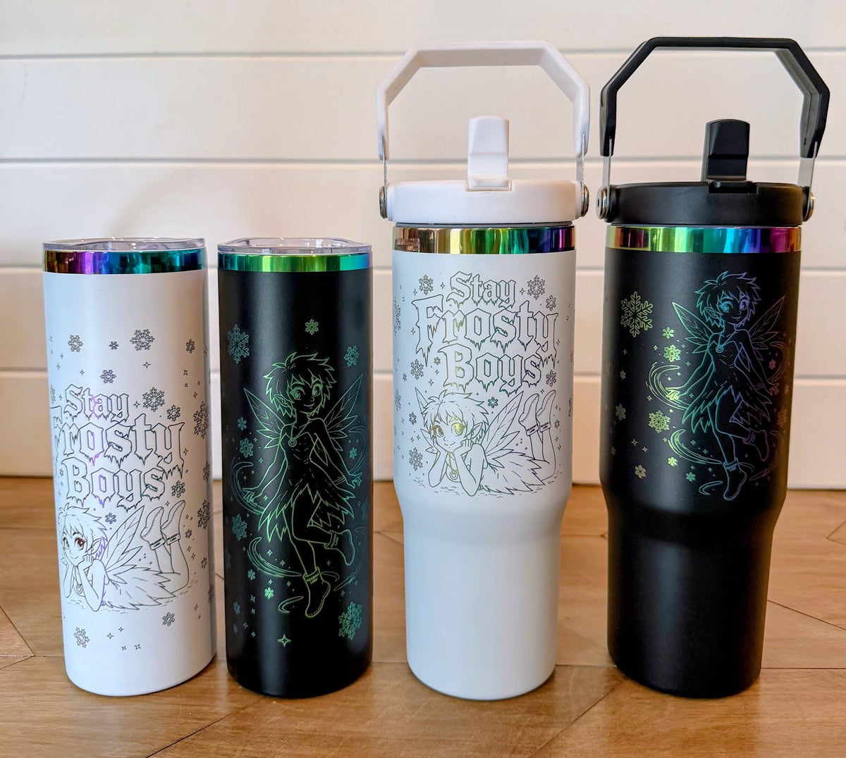 Elle McGibbons Tumbler | Dungeon Crawler Carl Character Merch | 20oz or 30oz Rainbow Engraved Cup | Black or White