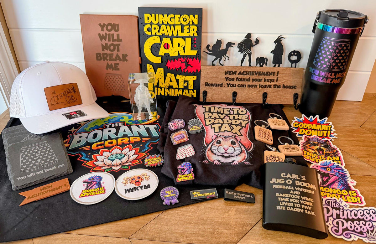Celestial Loot Box | Dungeon Crawler Carl Mystery Box | DCC Collector Gift Set | Litrpg Merch, Glass Cube, Journal & More