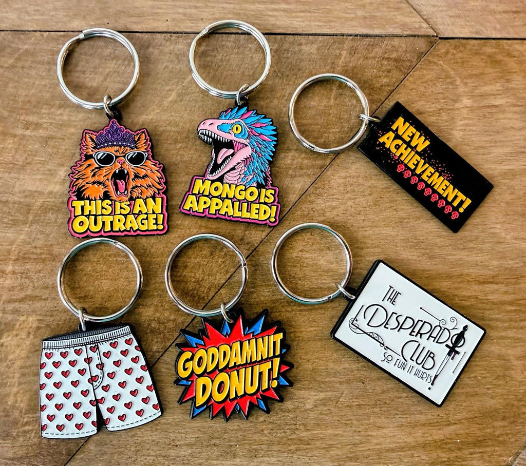 Dungeon Crawler Carl Enamel Keychain | 6 Designs | Princess Donut This Is An Outrage | Mongo Is Appalled | New Achievement | LitRPG Fan Gift