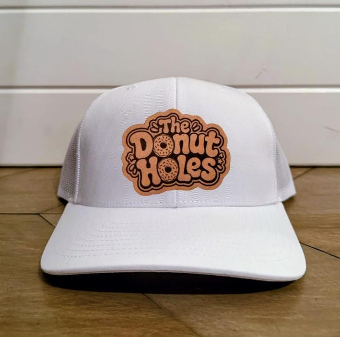 Dungeon Crawler Carl Hat | DCC Laser Engraved Leather Patch Hat | Choose Your Design | Princess Posse, Donut Holes, Desperado Club